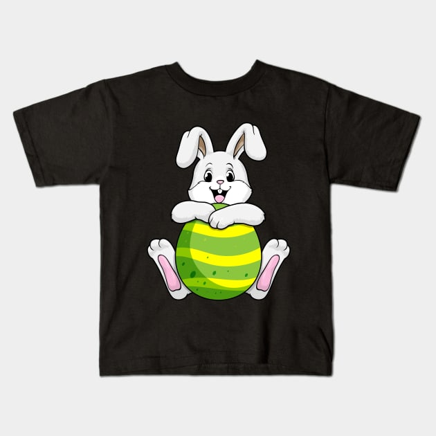 Beautiful bunny with an easter egg Kids T-Shirt by Markus Schnabel